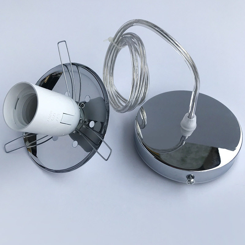 E27灯头吊线DIY带飞碟可装藤艺麻球玻璃吊灯灯罩灯头配件,电子/电工,电缆线,淘宝优惠券,粉丝福利购,淘宝优惠卷