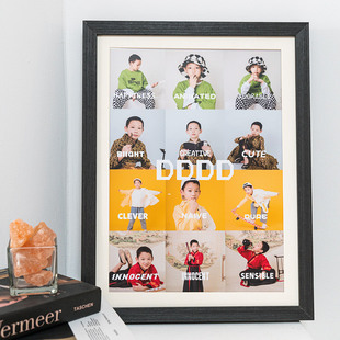 洗照片做成相框儿童成长记录画框情侣照片打印定制挂墙相框摆台