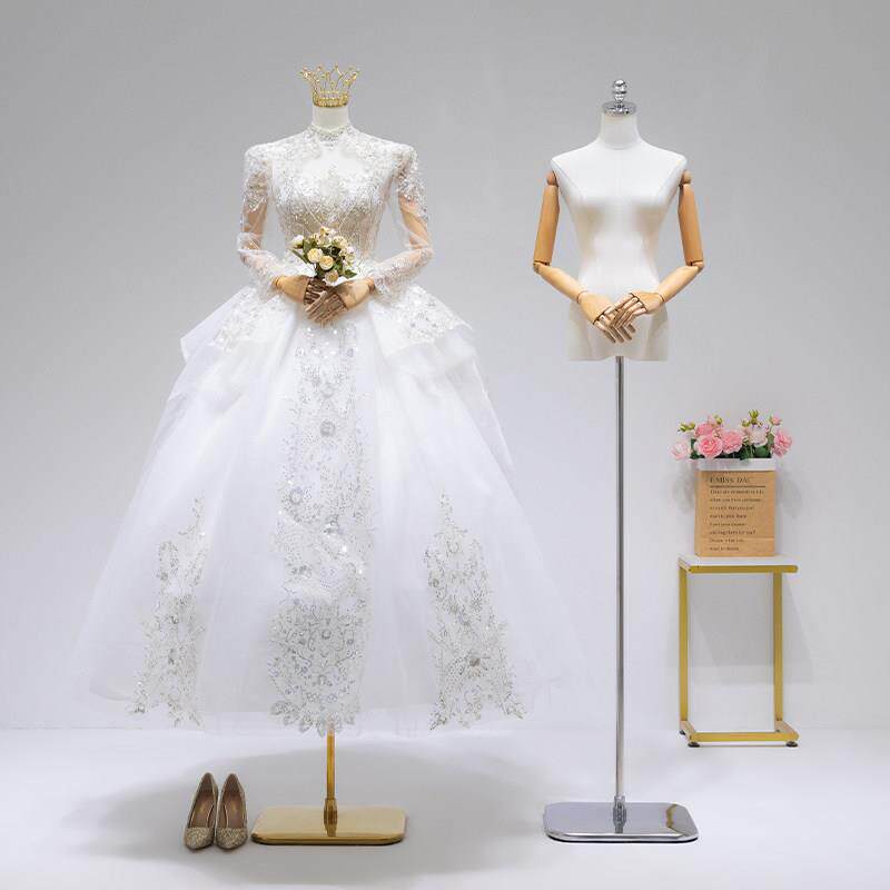 婚纱店专用模特道具女半身人台秀禾婚纱礼服展示架服装店女装人偶