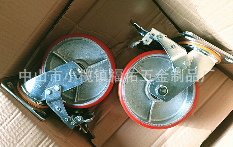 聚氨酯超重型工业脚轮减震万向
