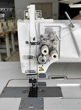电脑自动服剪线双针缝ZMB纫机电脑双针牛仔装厂缝纫机缝平机