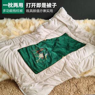 轻奢马多功能两用抱枕被子二合一客厅沙发午睡办公室午休车用