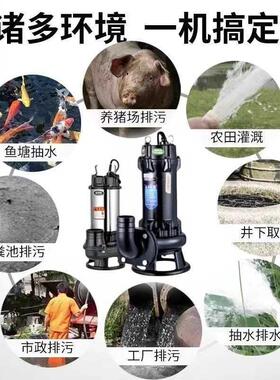 厕鱼吸塘清淤泥泥浆泵抽泥x农村用化粪池所FUY抽粪污泵沙带铰