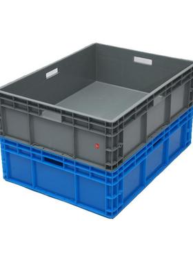 厚塑胶物流箱大流号带平盖灰色箱仓APD储运输周转加塑料箱厂物家