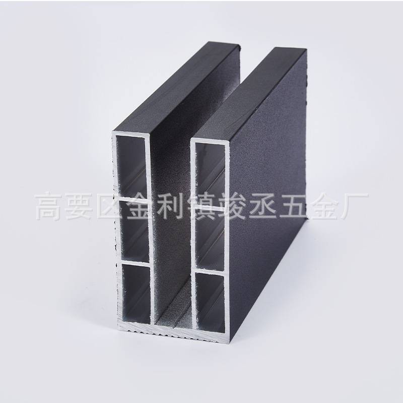铝地槽无框玻璃卡槽铝合金型材阳台扶手阁楼室外明装固定护栏杆