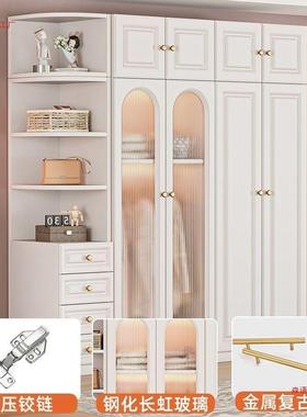 意式简衣柜用卧轻室奢奶油风易组装家储物柜子组合儿童KLU收纳大