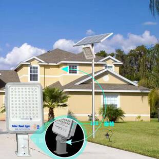 2024LYD-8100太阳能投光灯农村庭院泛光灯广告牌照明LED跨境solar