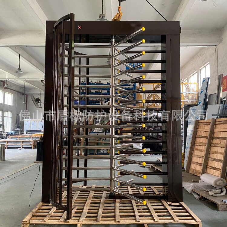 盾标防护智能刷卡栅栏转闸 机场内部人员进出刷卡旋转门 可供尺寸