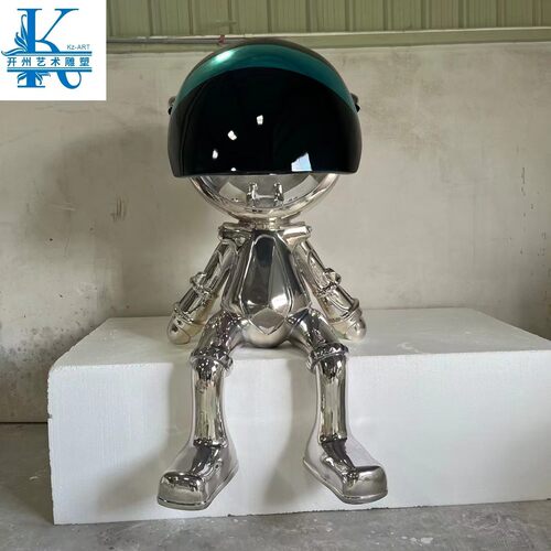 网红卡通太空猫坐姿大摆件酒店商场客厅创意人物雕塑装饰艺术美陈