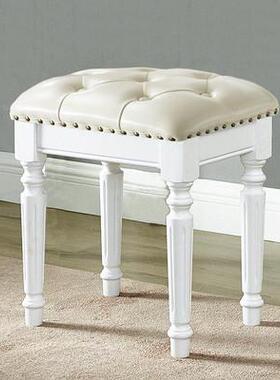 美木式化妆凳梳美凳妆台凳VVA子甲方凳欧式时尚实家用卧室白色公