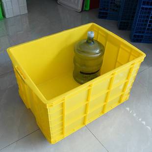 富立卡塑料周转箱加厚780箱带盖大号可配轮红黄蓝绿白五色塑胶箱