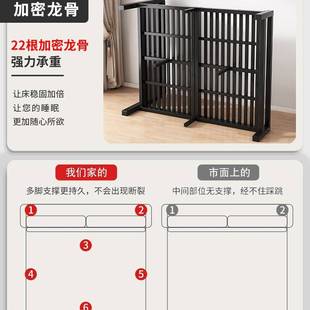 铁艺床1米8双人床架铁架床家用不锈钢排骨架加粗加厚宿舍单人铁床