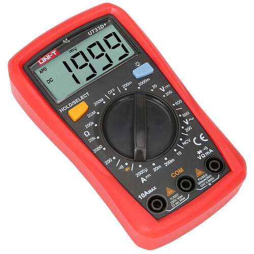 优利德UT33A+/B+/C+/D+迷你万用表数显式家用电工防烧数字电流表