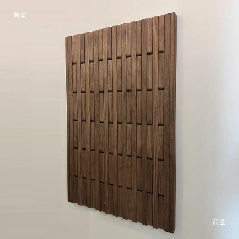 黑胡桃木衣创钢琴键CQC架挂衣架墙面入户门简衣帽架小意户约型省