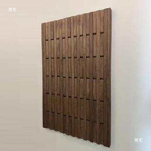 黑胡桃木衣创钢琴键CQC架挂衣架墙面入户门简衣帽架小意户约型省