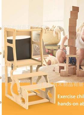 木制儿童洗学习塔带黑板实木脚儿童脚踏凳多功能宝FOO踩凳宝手凳