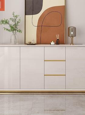 225PCQ新款轻奢餐边柜墙客厅家用奶油物储物柜款高档靠酒柜0玄关