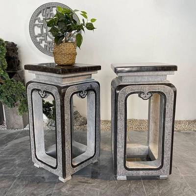 雕院花架中式花园大GRG理石石户外座花台盆景供花几庭落底地摆件