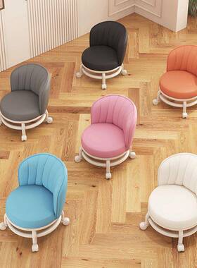 用轮滑矮凳万向轮子简小易儿家童学步KKZ凳椅客厅滑轮板凳可旋转