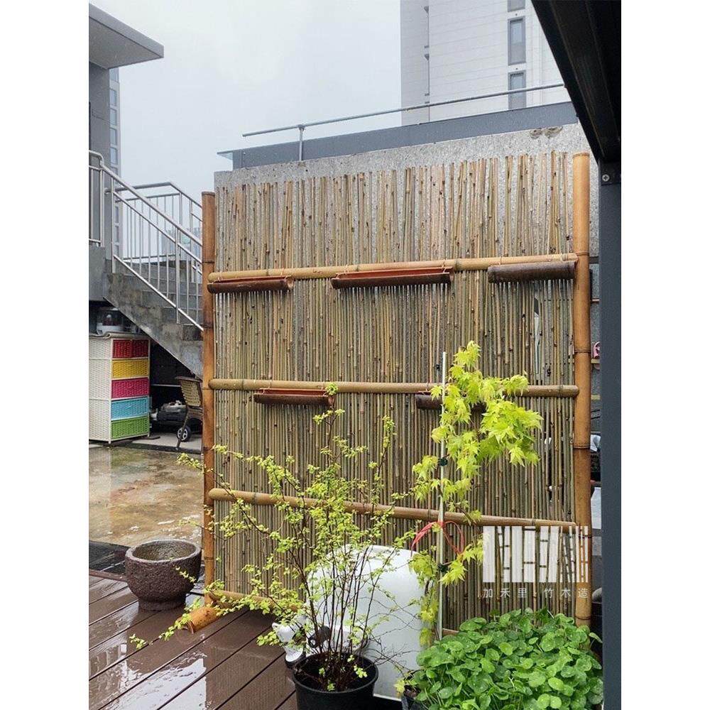 竹篱防腐蚀户外隔断屏风花园庭院阳台露台鱼塘景观墙面装饰摆件定