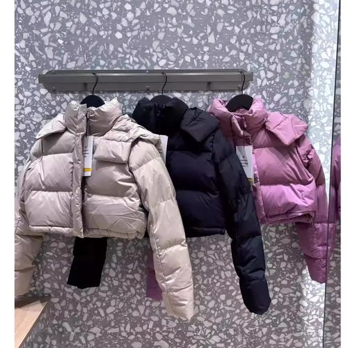 代购lululemon/露露乐蒙 Wunder Pull三格泡芙超短款鹅绒羽绒服女