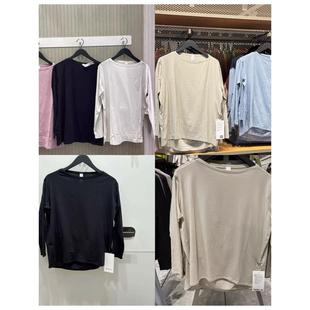 lululemon Action宽松一字肩龟背长袖 露露乐蒙 T恤女 Back 代购