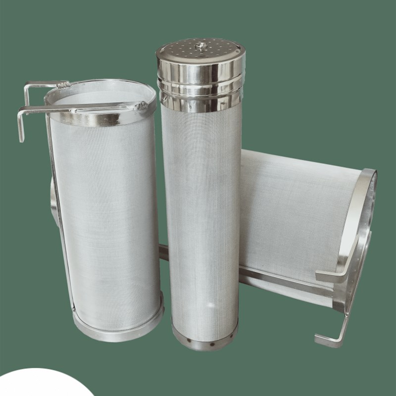 不锈钢啤酒过滤筒挂钩大号过滤网筒酒花烧煮过滤网筒酒花目