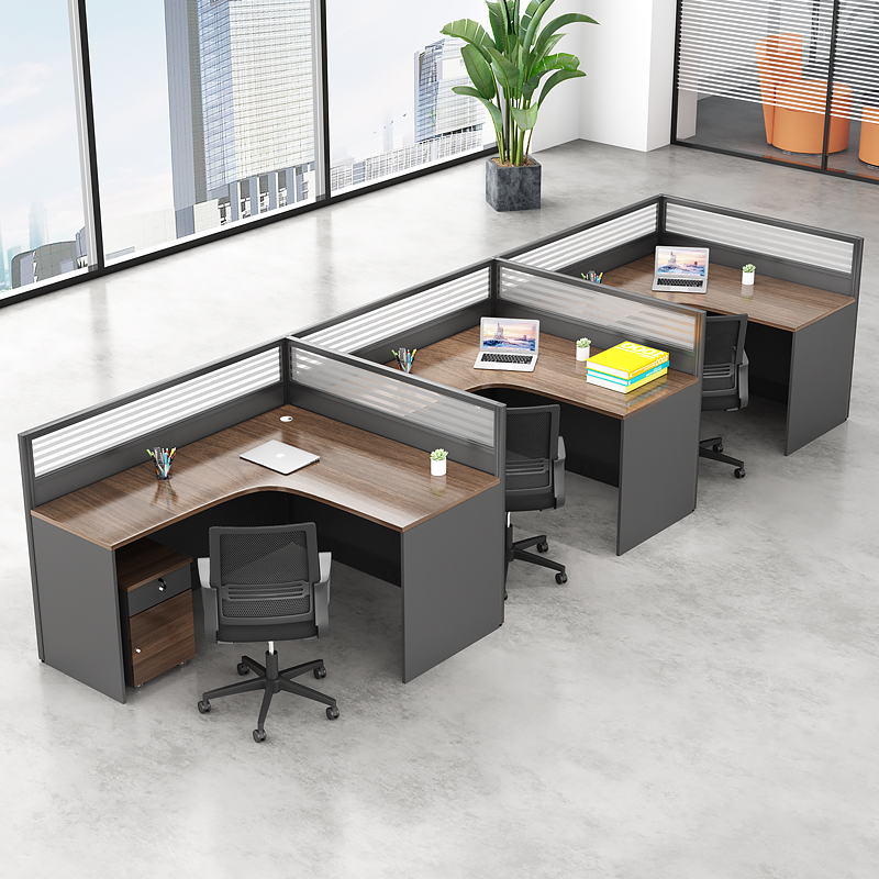 职员办公桌单人人位教师隔断l型连体屏风办公桌椅办公室桌子