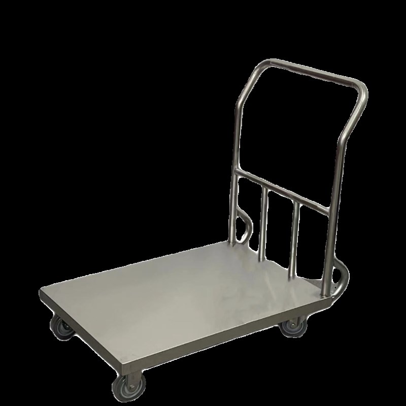上海侨昱30不锈钢加厚型平板推车搬运周转车拉货车手小拖车台车