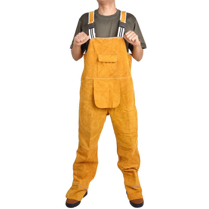 鑫圣源牛皮防烫电焊皮裤焊接防护服焊工专用皮衣防阻燃焊接工作服