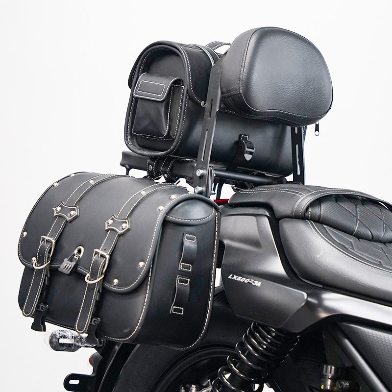 适用无极CU5护杠杠改装折叠靠背快拆复古皮边包前后挡泥板