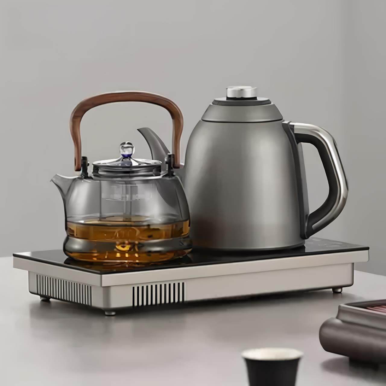 吉谷全自动纯钛烧水壶底部上水电热壶电陶炉一体煮茶器茶台泡茶专