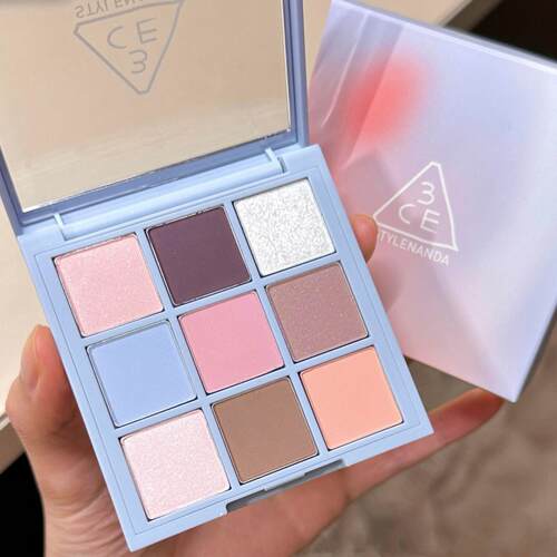 韩国3ce新品春季限定九色眼影盘First Bloom蓝白开春夏氛围感配色