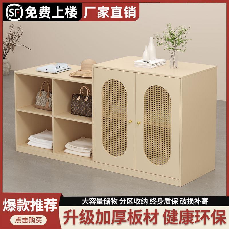服装店中岛展示台女装店流水台装饰柜台摆件饰品陈列储物柜吧台桌