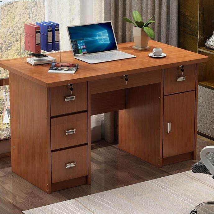 办式桌公桌家用写字台学生带锁抽屉简约1.2米台电脑卧325-9室小书