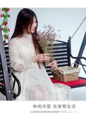 双秋千座人椅子耐用摇篮家庭48263成年人吊椅儿童室铁外千秋摇椅