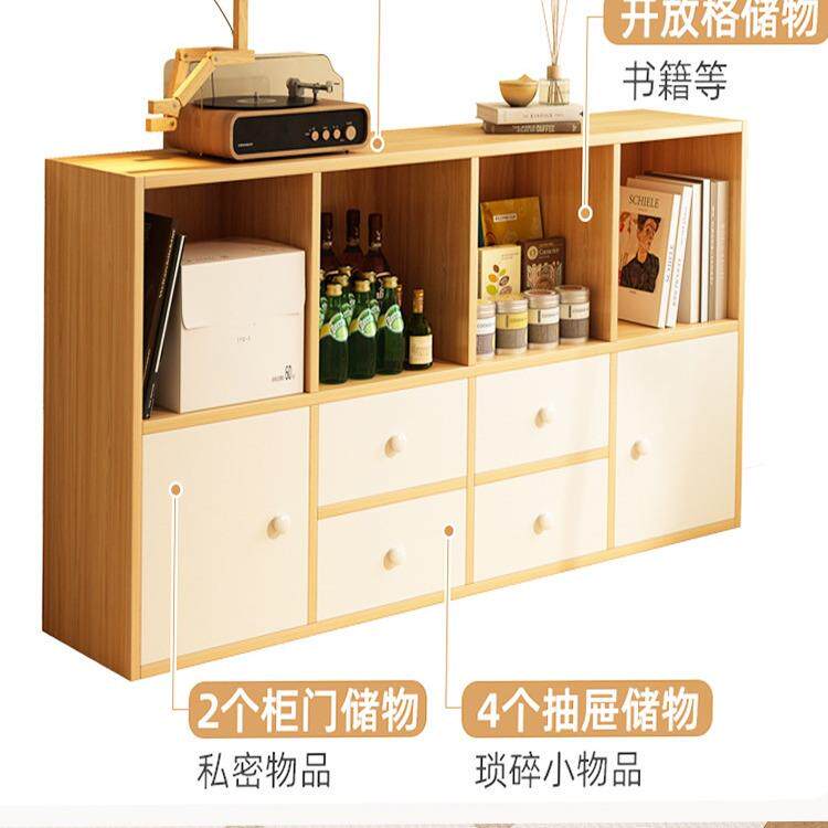 带门书架合落地家用物简易格子柜置架客厅SG0063储物收纳柜自由组