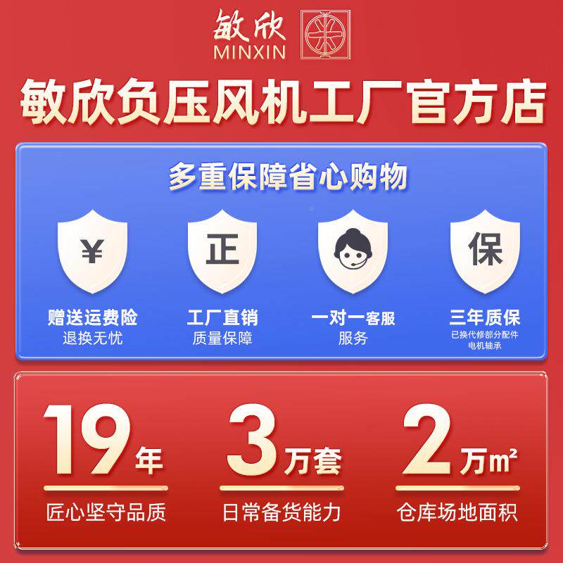 敏欣ZKB工业排库风扇380伏2换20V工厂车间仓气扇排扇轴流负气压风