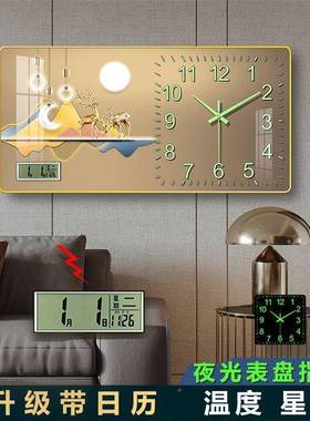 钟表挂钟13649厅客家用夜光时尚餐厅钟时钟挂墙简代约现网红挂202