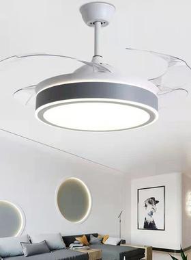 现简代隐形家风扇灯餐厅卧室70601一体用约吊扇灯