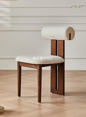 餐椅家用桌客椅厅实子木椅子靠背餐椅小户型餐极简餐椅设计LFF师