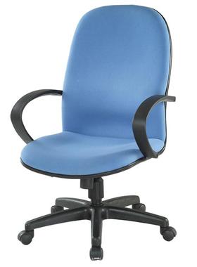 ZIF职椅蓝色布座艺椅升降旋转小椅子无扶手转椅员工办公电脑护员