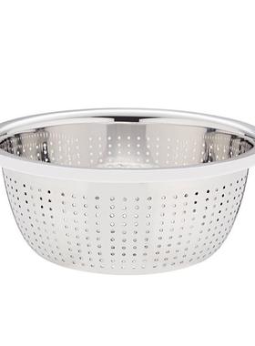 德鲁淘爱喜刨切盆套装D3不锈钢漏盆双层沥水篮菜水曼HDW果淘洗米