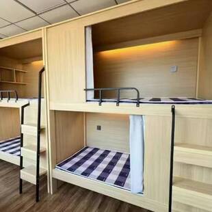 太空舱上下铺宿舍公寓床青旅民宿高低床钢木结合床寄宿学校双层床