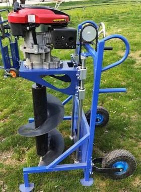 螺旋式大直四径双人手提快速打坑机汽油动打力二冲83171程式冰面