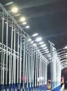 路灯户外新农村6米led灯头市政高杆灯220V超亮100W全套乡村7米8米