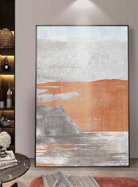 现代轻奢落客厅入户玄关饰画382抽象挂橙色装艺术墙壁极简地大幅
