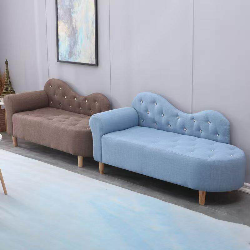 欧式双人屋家用出租沙发小户型边YQZ店网红贵妃躺椅铺简床约麻布