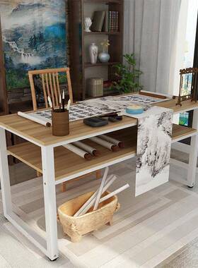 毛笔书JJF法桌家用双层桌画书电脑画绘笔字专业毛练习中式