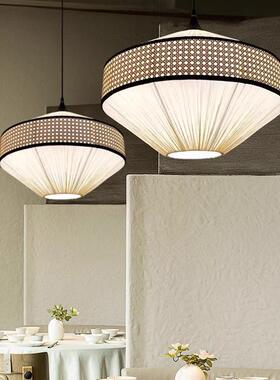 现代简约餐厅吊餐饮灯WNX饭厅餐桌酒艺术创意藤编灯日式店工程灯